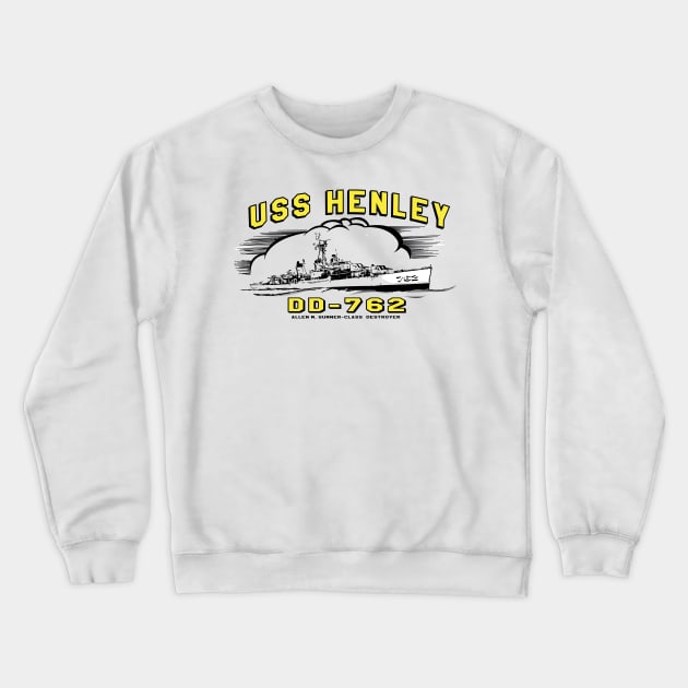 USS Henley   DD-762 Crewneck Sweatshirt by Illustratorator